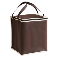 8寸蛋糕保冰袋 加高款 咖啡色 不織布雷射膜珍珠棉材質, 1個