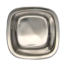 Durapet 不鏽鋼防滑方型寵物碗 - M，適用於各種食物, OR-DU-10368, 1個