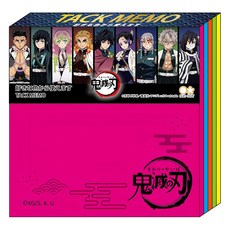 Sun-Star 鬼滅之刃 五色便利貼 鬼殺隊柱合集 W70xH70xD11mm 紙、PET塑膠材質 每頁5種樣式各20頁, 100張, 1本