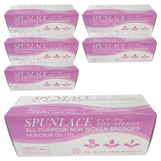 Hua Chun 華純 拋棄式美容紗布 4" x 4" 4層, 200片/盒, 6盒