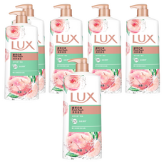LUX 麗仕 清爽香氛沐浴乳 綠茶白桃, 1L, 6瓶