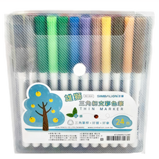 SIMBALION 雄獅 #3024 三角細字彩色筆, 24色, 1盒