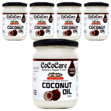 COCOCARE 冷壓初榨椰子油 500ml, 5罐