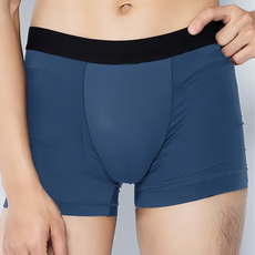 GIAT 吉亞特 石墨烯鋅彈力抗菌男四角褲 L 藍色