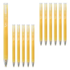 PENROTE 筆樂 側壓柔色螢光筆 學生辦公標記重點, 12支, 黃色