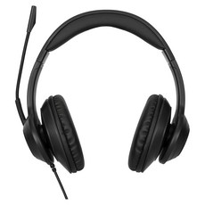 Targus AEH102 USB有線立體聲耳機 全向麥克風 柔軟耳墊, 黑色, 1個