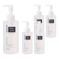 CHIFURE 卸妝油, 迅速徹底溶解睫毛膏等頑妝, 容易沖洗, 浴室手部、臉部濡濕時亦可適用, 220ml, 5瓶