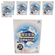 白魔女工坊 強效潔淨 超濃縮洗衣紙 30張, 深層清潔 持久留香, 6盒