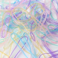 Jca TPU 彩色髮圈, 2個, 珍珠藍