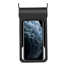 多重防護防水手機袋 PU+TPU材質 適用於6.7吋手機, 黑色, 1個