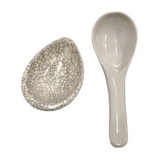 GINPO 銀峯 陶器 墨貫入 湯匙 附勺架, 湯匙 + 勺架, 1支