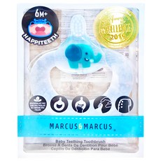 MARCUS&MARCUS 動物樂園手握固齒乳牙刷 6個月以上寶寶適用, 大象 透明色, 1支