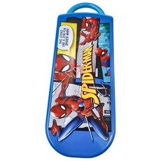 Skater 銀離子兒童餐具三件組, 湯匙 + 叉子 + 筷子 + 收納盒, SPIDER MAN, 1組
