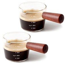 Coving 木柄濃縮咖啡杯Set 70毫升 玻璃材質, 混合顏色, 2個