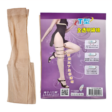 Sock House 襪子的工廠 耐勾無褲型透膚絲襪6雙 - 超彈性不易勾紗, M~XL, 亮光膚