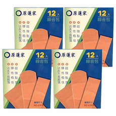 原薘家 伸縮OK繃綜合包, 12片, 4盒