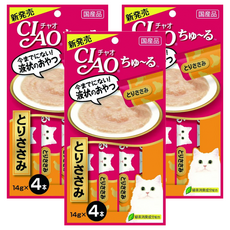 INABA CIAO 啾嚕 雞肉肉泥 14g x 4本入, 雞肉, 56g, 3袋