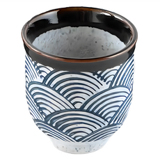 WANDU 瓦讀 日式漸層陶瓷湯吞杯 4584, 藍色, 1個