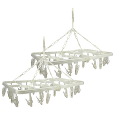 京都摺疊曬架 24夾, 白色, 2個