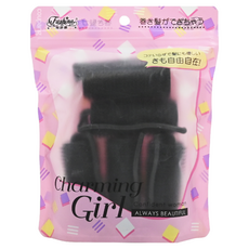 Fashina 飛詩娜 魔鬼氈單層髮捲夾 髮捲固定夾 5入 空氣瀏海 蓬鬆髮, 單一商品, 黑色, 1包