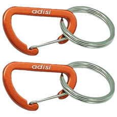 ADISI D型鋁鉤環 AS20030 2入組 4mm 陽極橘 鋁合金 登山扣 鑰匙圈, 2個