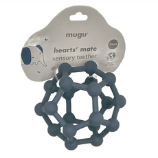 mugu 沐咕寶貝 感官學習固齒器, 3個月以上適用, 食品級矽膠, MGTR3101 6個月以上, 藍色, 1個