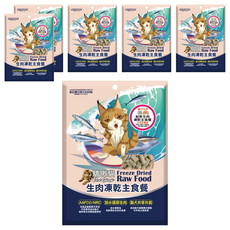 Cat Glory 驕傲貓 18週以上貓犬共享 生肉凍乾主食餐, 鮭魚羊奶, 100g, 6包