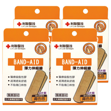 利聯醫技 彈力伸縮繃 膚色, 18片, 4盒