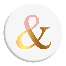 FEEPOP 硅藻土吸水杯墊, 印花 圓形 金粉B &, 2個