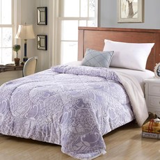 LoveCity 寢城之戀 法蘭絨羊羔絨 專利3D立體狐雕舖棉暖暖被, 花藝