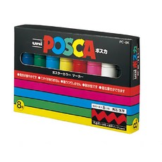 POSCA 太字角芯水性麥克筆 8色組, PC-8K8C, 1組