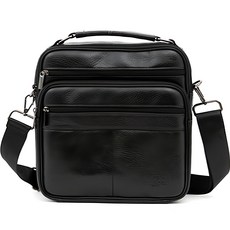 CAPACCI 男用運動皮革休閒斜背包 CCI-8802, 黑色