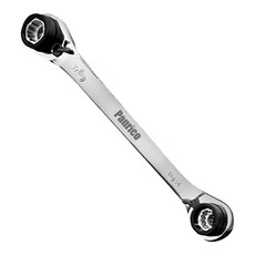 PANRICO 百利世 白鐵雙搖頭棘輪梅花扳手, 1支