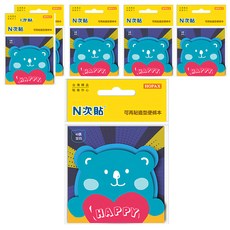 N次貼 造型便條紙, 1組, 6本, 小熊