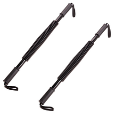 臂力器20kg 黑色 50.5cm 彈簧握力棒 肌肉訓練器 胸肌鍛鍊器 健身器材 手臂訓練器, 2個