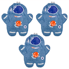 理享家 卡通造型熱水熱敷暖手袋 植絨造型 藍色宇航員, 3個