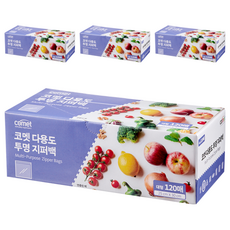 comet 多功能透明密封袋, 大(L), 120個, 4盒