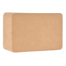 LEADER X 環保軟木高密度抗壓瑜珈磚 22 x 14.5 x 9.5cm 原木色 加厚加重款, 1個