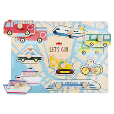 Ed.Inter 木質拼圖 汽車百科 Set 9片, 幼兒教育益智玩具, 1組