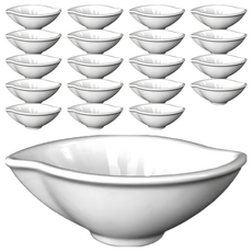 大同磁器 葉形味碟3.75吋 單色 小菜碟 佐料碟, 20個