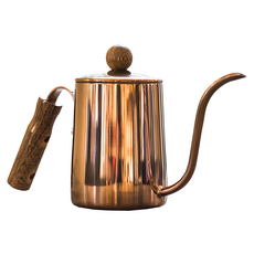 A-IDIO 阿迪優 木手沖壺 食品級304不鏽鋼, 金色, 600ml, 1個