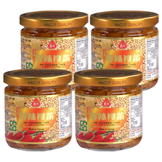 合記貴州 鮮辣榨菜 台灣製造 HACCP認證, 200g, 4罐