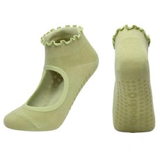 NICOFUN 愛定做 捲捲花邊防滑瑜珈襪 女襪 FYK23YOGA02 32g