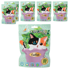 Catfeet 呼嚕最愛 薄荷化毛潔牙餡餅, 牛肉, 60g, 6包