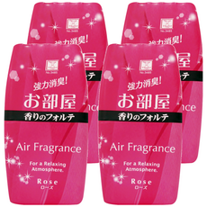 KOKUBO 小久保 長效型室內浴廁除臭去味 空氣芳香劑 玫瑰香味 (200ml/罐), 4瓶