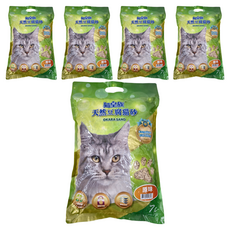 貓皇族 天然豆腐貓砂，7L，快速確實的凝結，絕佳消臭效果，原味, 2.8kg, 5包