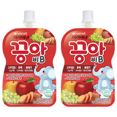 韓國 ivenet 蔬果泥B 水梨百香風味 12個月以上, 80g, 2包