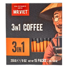 MR.VIET 三合一即溶咖啡粉 真實越南咖啡, 17g, 15包, 1盒