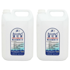 速可淨 矯正含氟漱口水, 2桶, 4L