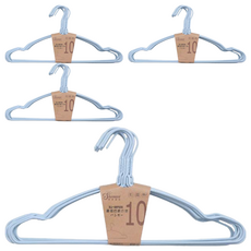 順崴 Shoenwei 圓弧凹肩浸塑衣架10入組, PE塑膠+高錳鋼金屬, 尺寸43.5x20.5cm, 顏色隨機, 40支